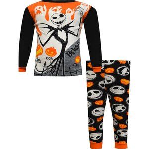 Boys Girls NIGHTMARE Before CHRISTMAS Jack Skellington Cotton Pajamas Size 8 NWT